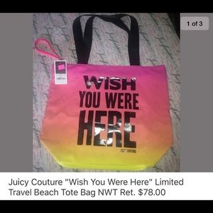 Juicy Couture Lmited “Wish You Were Here" Tote/Bag